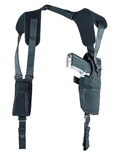 Uncle Mike's 83051 Sidekick Vertical Shoulder Holster Shoulder Size 05 Black Cordura Harness Fits Large Semi-Auto Fits 4.50-5" Barrel Right Hand