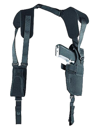 Uncle Mike's 83001 Sidekick Vertical Shoulder Holster Shoulder Size 0 Black Cordura Harness Fits Sm/Med DA Revolver Fits 2-3" Barrel Right Hand