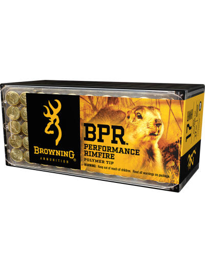 Browning Ammo B195117050 BPR Performance Rimfire  17HMR 17gr Polymer Tip 50 Per Box/20 Case