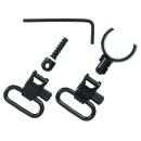 Uncle Mike's 15972 Magnum Band Swivel Set Blued Steel, 1" Loop Size, Quick Detach 115 SG-4 Style for Some 20 Gauge Shotguns