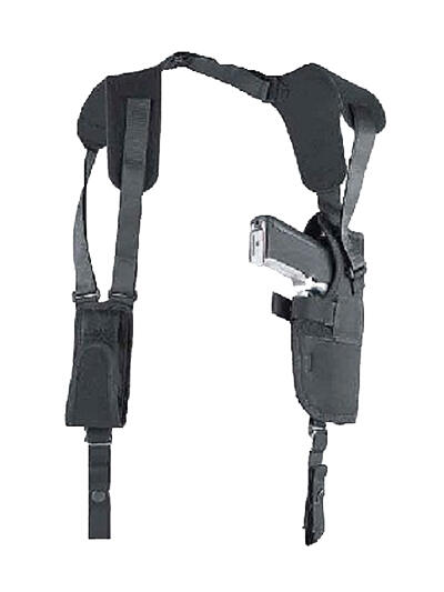 Uncle Mike's 75021 Pro-Pak Vertical Shoulder Holster Shoulder Size 02 Black Nylon Harness Fits S&W K/L & Similar Fits 4" Barrel Right Hand