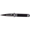 Uzi Accessories UZKFDR009 Covert  3.50" Folding Spear Point Plain Black Stainless Steel Blade Black/Gray Aluminum Handle Includes Metal Clip
