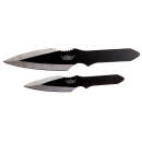Uzi Accessories UZKTRW002 Throwing Knives  Fixed Spear Point Plain Black Stainless Steel Blade Black Stainless Steel Handle Includes