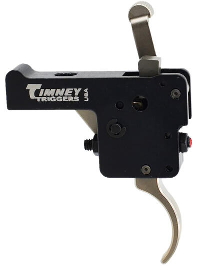 Timney Triggers 60916 Featherweight Deluxe  Curved Trigger with 3 lbs Draw Weight & Black/Nickel Finish for Howa 1500