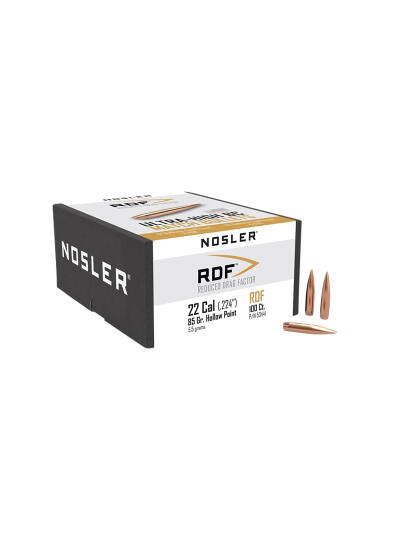 Nosler 53441 RDF Match 22Cal 85gr Hollow Point Boat Tail 100/Box