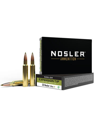 Nosler 40042 E-Tip  33Nosler 225gr E Tip Lead Free 20 Per Box/10 Case