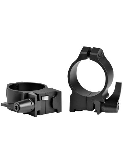 Warne 14RLM Maxima  Matte Black Steel 30mm Tube Medium 0 MOA, Fits Ruger No.1/Mini 14/Blackhawk