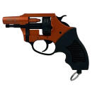Charter Arms 82290 Pro 22  22 Blank, 6rd Orange Cerakote Frame, Black Rubber Grips
