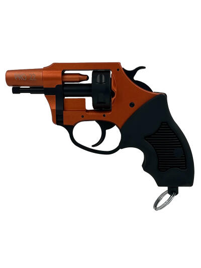 Charter Arms 82290 Pro 22  22 Blank, 6rd Orange Cerakote Frame, Black Rubber Grips