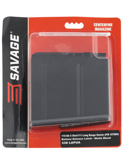 Savage Arms 55190 110BA  5rd 338 Lapua Mag Fits Savage 110BA/110BA/110/111 Long Range Hunter Blued Steel
