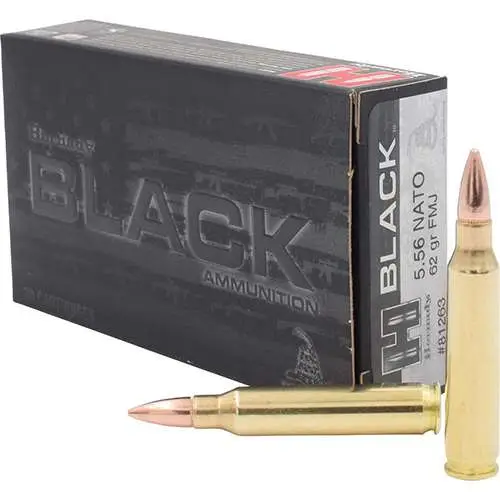 HORNADY BLACK AMO 5.56 NATO 62GR FMJ 20RD (10 BOX CASE) - Image 4
