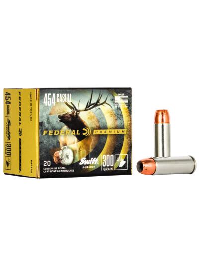 Federal P454SA Premium  454Casull 300gr Swift A Frame 20 Per Box/10 Case