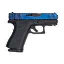 GLOCK 43X FRONT RAIL 9MM COBALT BLUE SLIDE WITH ENGRAVING 10RD