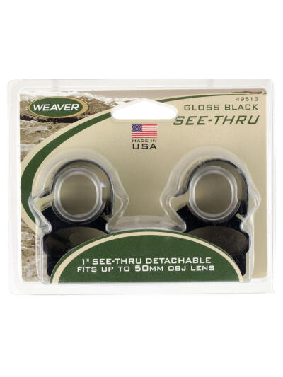 Weaver Mounts 49513 See-Thru Detachable  Black Gloss 1"