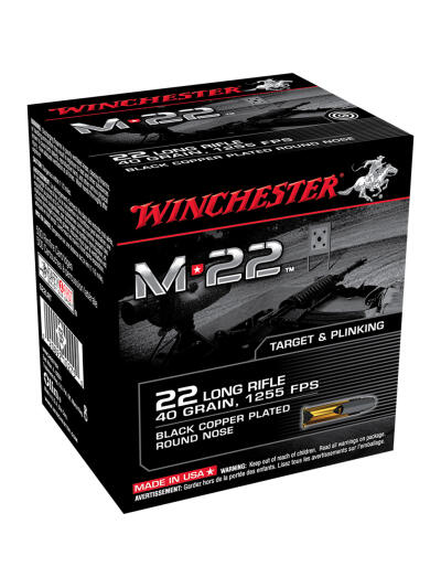 Winchester M-22 Pistol Ammo 22 LR 40 gr. Round Nose 500 rd.