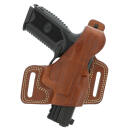 Galco SIL212 Silhouette  OWB Tan Leather Belt Slide Fits 1911 Fits 3.50" Barrel Right Hand