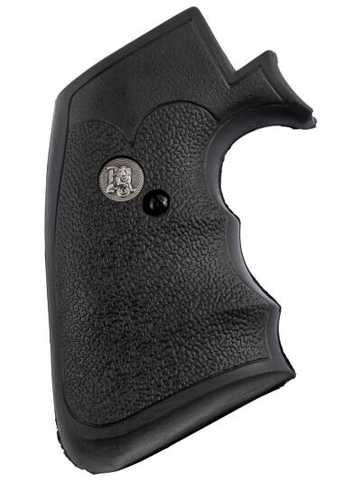 Pachmayr 05134 Decelerator Grip Checkered Black Rubber with Finger Grooves for Ruger Super Blackhawk