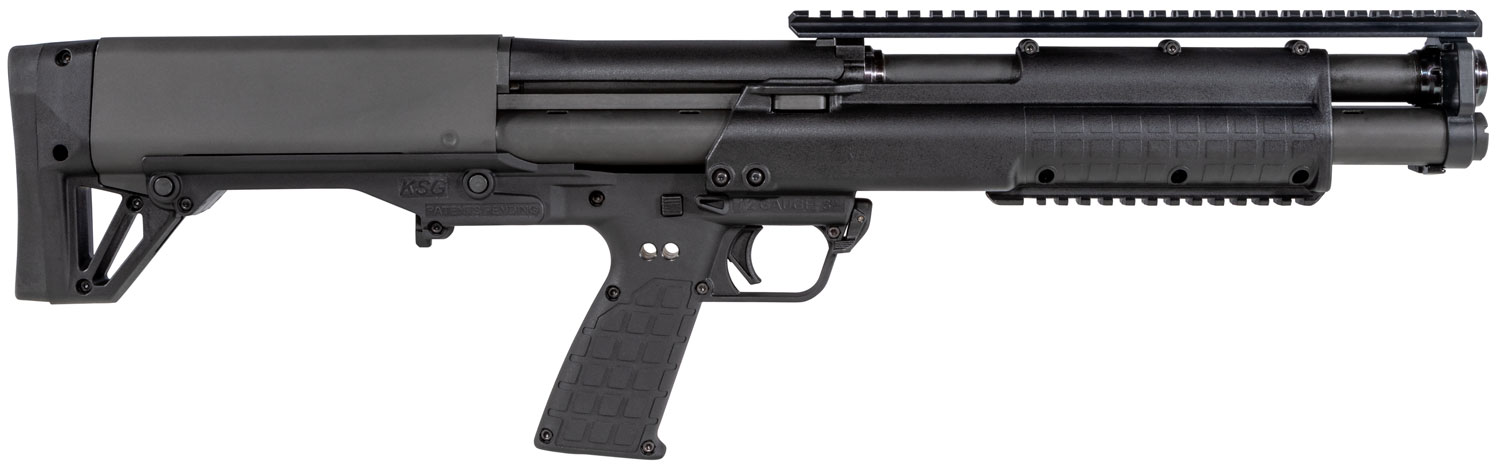 Kel-Tec KSGBLK KSG Black 12 Gauge 18.50" 3" 14+1 Black Rec/Barrel Black Polymer Fixed Stock & Grip