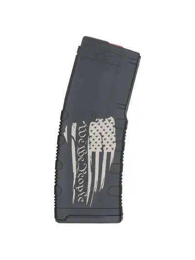 BLACK RAIN LASER ETCHED MAGAZINES 30RD WE THE PEOPLE TATTERED FLAG