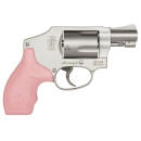 Smith & Wesson 150466 Model 642 Airweight 38 S&W Spl +P 5 Shot 1.88" Stainless Steel Barrel/Cylinder, Matte Silver Aluminum Alloy J-Frame, Pink Polymer Grip, Snag-free Enclosed Hammer, Internal Lock
