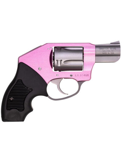 Charter Arms 53851 Undercover Lite Chic Lady Small 38 Special 5 Shot 2" High Polished Stainless Steel Barrel & Cylinder, Pink Aluminum Frame w/Black Finger Grooved Rubber Grip, Concealed Hammer
