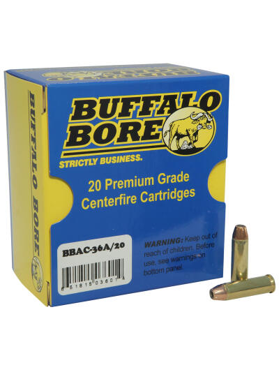 Buffalo Bore Ammunition 17A20 Heavy Strictly Business 35Rem 220gr Semi Jacketed Flat Point 20 Per Box/12 Case