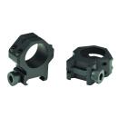 Weaver Mounts 48361 Four-Hole Skeleton Rings  Matte Black 1" High