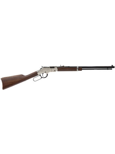 Henry H004SE Silver Eagle  Full Size 22 Short/ 22 Long/ 22 LR (16 LR/21 Short) 20" Blued Barrel, Nickel-Plated Metal Finish, American Walnut Stock Right Hand