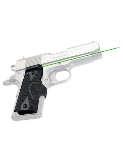 Crimson Trace 0141101 Lasergrips  Fits 1911 Compact, Green Laser Black Polymer