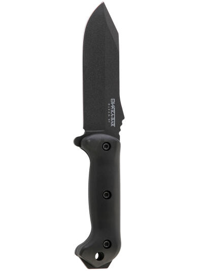 Ka-Bar BK10 Becker Crewman 5.50" Fixed Clip Point Plain Black 1095 Cro-Van Blade, Black Ultramid Handle, Includes Sheath