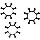 Smith & Wesson 192130000 Moon Clip Full 9mm Luger 8rd For S&W 929 Steel 3 Per Pack