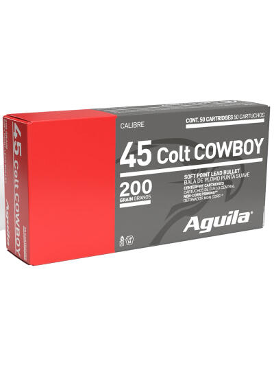 Aguila 1E454319 Cowboy Action  45Colt 200gr Soft Point 50 Per Box/10 Case