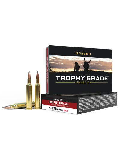 Nosler 60150 Trophy Grade Long-Range 270WthbyMag 150gr Nosler Spitzer AccuBond Long Range 20 Per Box/10 Case