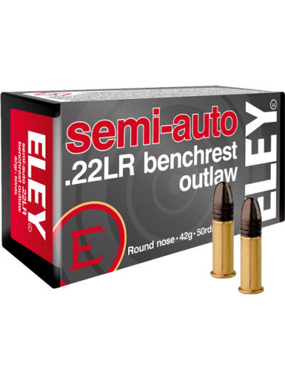 ELEY OUTLAW SEMIAUTO BENCHREST - 22LR 42GR 50RD 100BX/CS