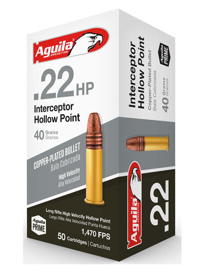 AGUILA INTERCEPTOR 22LR 40GR - LEAD-HP 1000RD CASE LOT