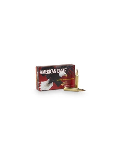 Federal 223 Rem Ammunition American Eagle AE223T75 75 Grain Full Metal Jacket 20 Rounds