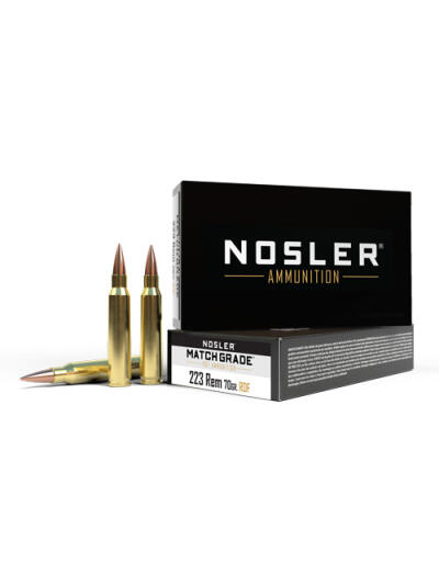 NOSLER MATCH GRADE 223 REM - 70GR RDF HPBT 20RD 20BX/CS