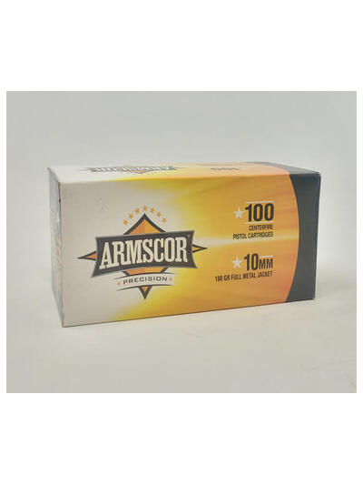 Armscor 10mm Ammunition 50440 180 Grain Full Metal Jacket Value Pack 100 Rounds