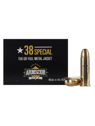 Armscor 38 Special Ammunition 50449 158 Grain Full Metal Jacket 100 Rounds