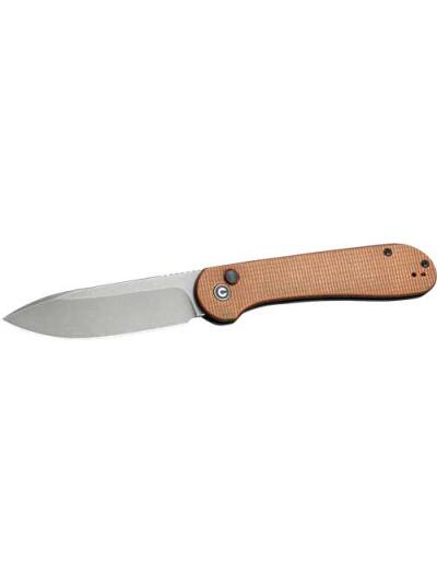 CIVIVI KNIFE ELEMENTUM 3.47" - BROWN MICARTA/GRAY STONEWASHED