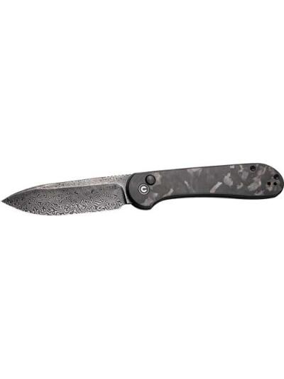 CIVIVI KNIFE ELEMENTUM 3.47" - MARBLE CARBON FIBER/BLK STNWSH