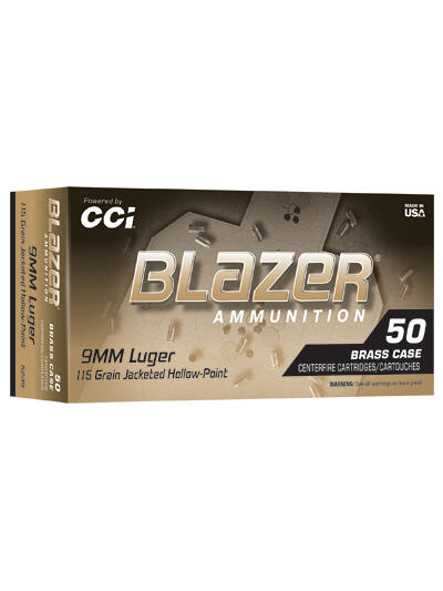 BLAZER BRASS 9MM 115GR JHP 50/500