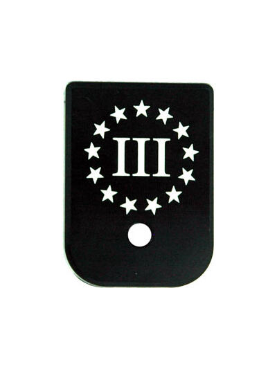 CRUXORD MAGAZINE BASE PLATE - 3% FLAG FITS MOST GLOCKS
