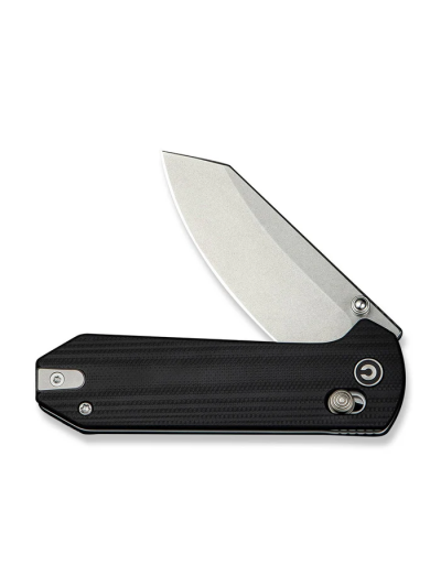 CIVIVI Yonder Thumb Stud & Crossbar Lock Knife Black G10 Handle