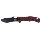 COBRATEC NIGHTHAWK FOLDER - 3.62" BLACK D2 BLADE/RED G-10