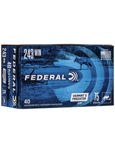 FED AMERICAN EAGLE V&P 243WIN 75GR JHP 40/5