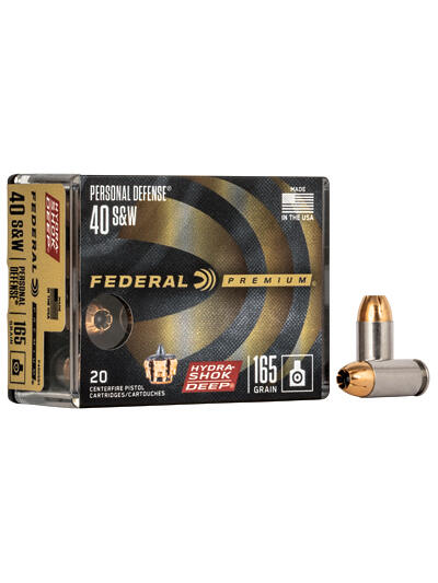FED HYDSHK DP 40S&W 165GR JHP 20/200