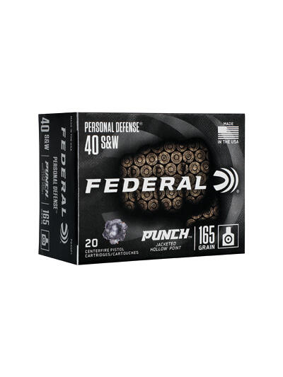 FED PUNCH 40 S&W 165GR JHP 20/200