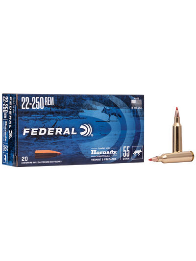 FED V&P 22-250REM 55GR V-MAX 20/200