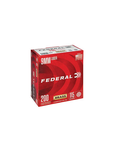 FED CHAMP 9MM 115GR FMJ 200/1000